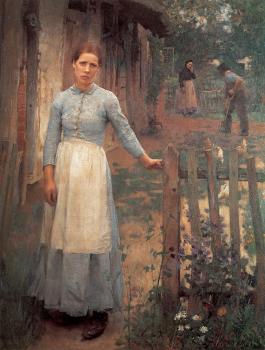 Sir George Clausen : The Girl at the Gate